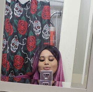 purple wig human blend (wash with cold water)